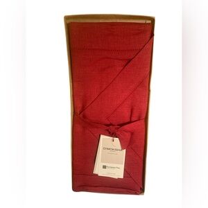 D’MOKSHA 100% European Flax Linen Red Table Runner